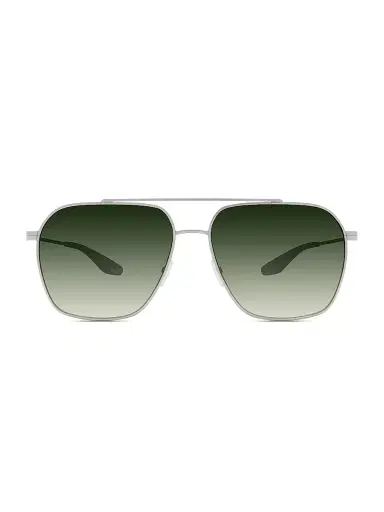Barton Perreira Men's Rizzo 60MM Titanium Aviator Sunglasses - Platinum Green | Thumbnail 2 Barton Perreira Men's Rizzo 60MM Titanium Aviator Sunglasses - Platinum Green | Thumbnail 2