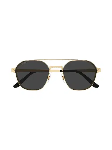 Cartier Men's Santos Classic 52MM Aviator Sunglasses - Gold Black | Thumbnail 2 Cartier Men's Santos Classic 52MM Aviator Sunglasses - Gold Black | Thumbnail 2