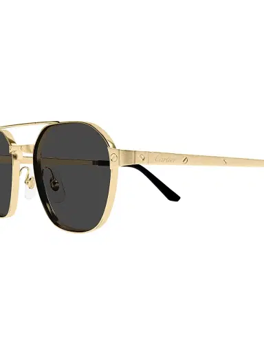 Cartier Men's Santos Classic 52MM Aviator Sunglasses - Gold Black | Thumbnail 3 Cartier Men's Santos Classic 52MM Aviator Sunglasses - Gold Black | Thumbnail 3