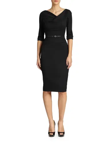 BLACK HALO Women's Jackie O Three-Quarter Sleeve Dress - Black | Thumbnail 2 BLACK HALO Women's Jackie O Three-Quarter Sleeve Dress - Black | Thumbnail 2