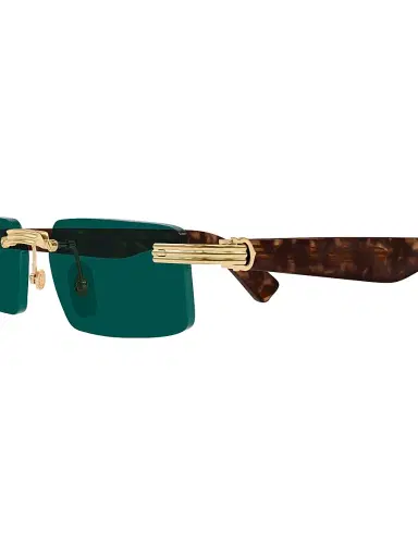 Cartier Men's Première De 55MM Rectangular Sunglasses - Gold Green | Thumbnail 3 Cartier Men's Première De 55MM Rectangular Sunglasses - Gold Green | Thumbnail 3