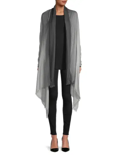 Sofia Cashmere Women's Ombré CashmereScarf - Light Grey White | Thumbnail 1 Sofia Cashmere Women's Ombré CashmereScarf - Light Grey White | Thumbnail 1
