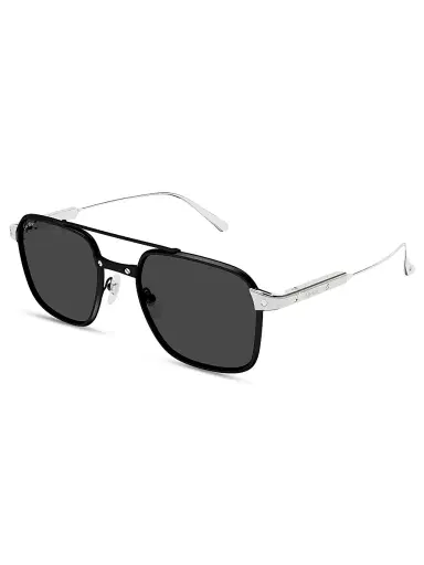 Cartier Men's Santos Light 54MM Square Sunglasses - Silver Black | Thumbnail 1 Cartier Men's Santos Light 54MM Square Sunglasses - Silver Black | Thumbnail 1