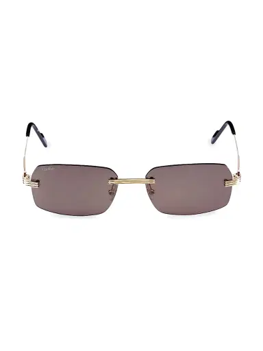 Cartier Men's Core Range 58MM Rectangular Sunglasses - Gold | Thumbnail 2 Cartier Men's Core Range 58MM Rectangular Sunglasses - Gold | Thumbnail 2