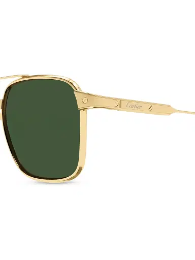 Cartier Men's Santos Light 54MM Square Sunglasses - Gold Green | Thumbnail 3 Cartier Men's Santos Light 54MM Square Sunglasses - Gold Green | Thumbnail 3