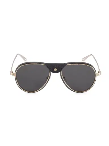 Cartier Men's Core Range 60MM Aviator Sunglasses - Gold Grey | Thumbnail 2 Cartier Men's Core Range 60MM Aviator Sunglasses - Gold Grey | Thumbnail 2