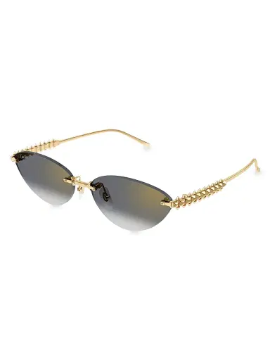 Cartier Women's Clash De 58MM Cat-Eye Sunglasses - Gold Grey | Thumbnail 1 Cartier Women's Clash De 58MM Cat-Eye Sunglasses - Gold Grey | Thumbnail 1