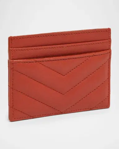Saint Laurent Cassandre YSL Monogram Card Case in Quilted Smooth Leather | Thumbnail 3 Saint Laurent Cassandre YSL Monogram Card Case in Quilted Smooth Leather | Thumbnail 3