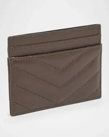Saint Laurent Cassandre YSL Monogram Card Case in Quilted Smooth Leather | Thumbnail 7 Saint Laurent Cassandre YSL Monogram Card Case in Quilted Smooth Leather | Thumbnail 7