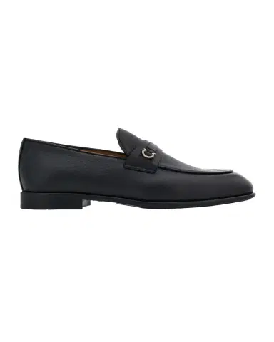 Ferragamo Men 's Desio Gancio Ornament Grained Leather Penny Loafers | Thumbnail 1 Ferragamo Men 's Desio Gancio Ornament Grained Leather Penny Loafers | Thumbnail 1