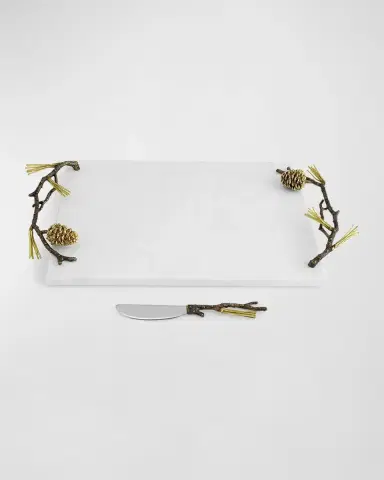 Michael Aram Pine Cone Cheeseboard with Knife | Thumbnail 2 Michael Aram Pine Cone Cheeseboard with Knife | Thumbnail 2