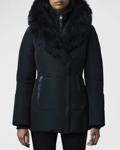 Mackage Adali Hooded Down Jacket with Shearling Collar | Thumbnail 2 Mackage Adali Hooded Down Jacket with Shearling Collar | Thumbnail 2