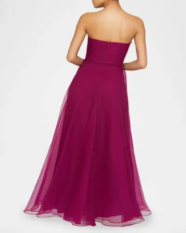 Theia Teresa Draped Strapless Gown | Thumbnail 3 Theia Teresa Draped Strapless Gown | Thumbnail 3