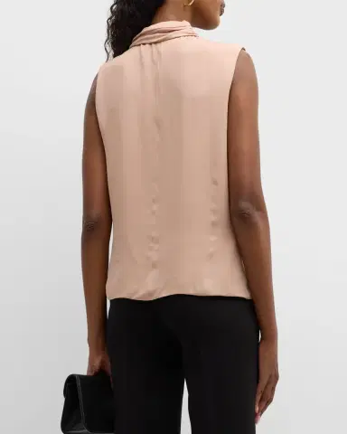 Giorgio Armani Silk Cross-Front Blouse | Thumbnail 6 Giorgio Armani Silk Cross-Front Blouse | Thumbnail 6