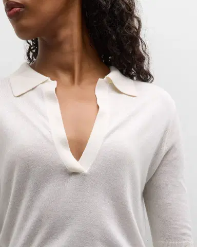Gabriela Hearst Frank Cashmere Polo Top | Thumbnail 5 Gabriela Hearst Frank Cashmere Polo Top | Thumbnail 5