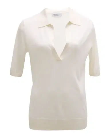 Gabriela Hearst Frank Cashmere Polo Top | Thumbnail 1 Gabriela Hearst Frank Cashmere Polo Top | Thumbnail 1
