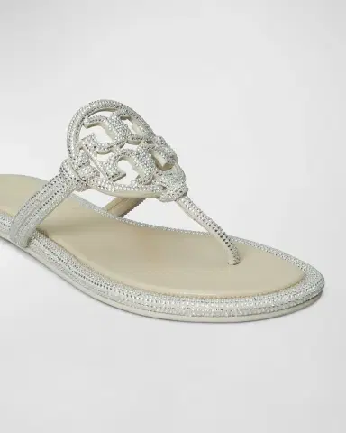 Tory Burch Miller Pave Leather Logo Sandals | Thumbnail 4 Tory Burch Miller Pave Leather Logo Sandals | Thumbnail 4