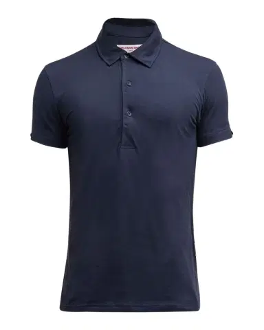 Orlebar Brown Men's Sebastian Cotton-Silk Polo Shirt | Thumbnail 1 Orlebar Brown Men's Sebastian Cotton-Silk Polo Shirt | Thumbnail 1