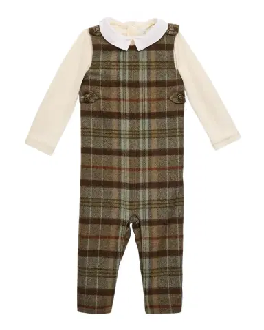 Polo Ralph Lauren COTTON PLAIDOVERALL SETSETSPANT SET | Thumbnail 1 Polo Ralph Lauren COTTON PLAIDOVERALL SETSETSPANT SET | Thumbnail 1