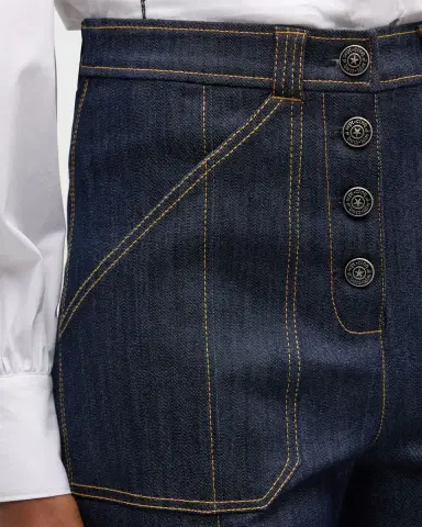 Cinq a Sept Benji Cuffed Ankle Topstitched Denim Pants | Thumbnail 5 Cinq a Sept Benji Cuffed Ankle Topstitched Denim Pants | Thumbnail 5