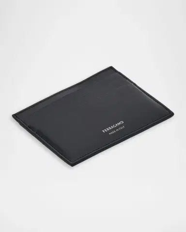 FERRAGAMO Men's Slim Leather Card Holder | Thumbnail 2 FERRAGAMO Men's Slim Leather Card Holder | Thumbnail 2