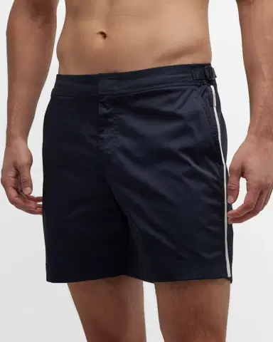 Orlebar Brown Men 's Bulldog Piped Nylon Swim Shorts | Thumbnail 2 Orlebar Brown Men 's Bulldog Piped Nylon Swim Shorts | Thumbnail 2