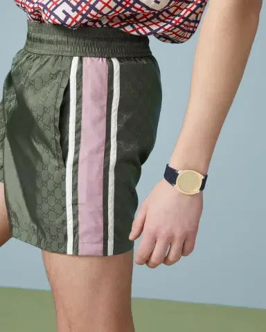 Gucci 25H Leather-Strap Watch, 38mm | Thumbnail 2 Gucci 25H Leather-Strap Watch, 38mm | Thumbnail 2