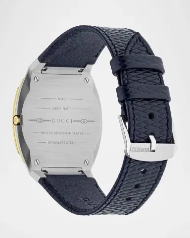 Gucci 25H Leather-Strap Watch, 38mm | Thumbnail 4 Gucci 25H Leather-Strap Watch, 38mm | Thumbnail 4