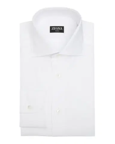 ZEGNA Men 's Micro-Textured Cotton Dress Shirt | Thumbnail 1 ZEGNA Men 's Micro-Textured Cotton Dress Shirt | Thumbnail 1