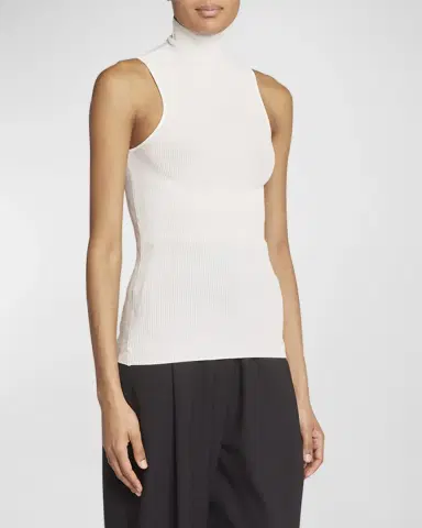 Proenza Schouler Matte Viscose Knit Ribbed Top | Thumbnail 4 Proenza Schouler Matte Viscose Knit Ribbed Top | Thumbnail 4