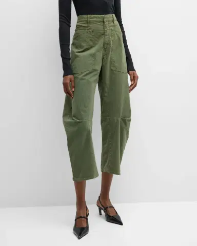 Nili Lotan Shon Mid-Rise Cropped Pants | Thumbnail 2 Nili Lotan Shon Mid-Rise Cropped Pants | Thumbnail 2