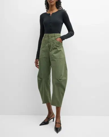 Nili Lotan Shon Mid-Rise Cropped Pants | Thumbnail 3 Nili Lotan Shon Mid-Rise Cropped Pants | Thumbnail 3