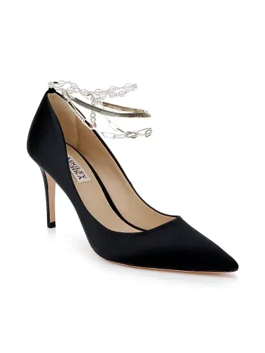 BADGLEY MISCHKA Women's Verna 85MM Satin Pumps | Thumbnail 2 BADGLEY MISCHKA Women's Verna 85MM Satin Pumps | Thumbnail 2
