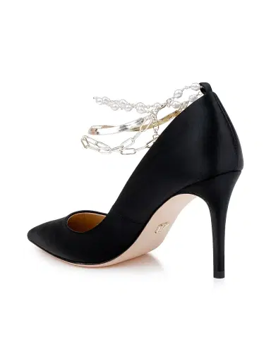 BADGLEY MISCHKA Women's Verna 85MM Satin Pumps | Thumbnail 3 BADGLEY MISCHKA Women's Verna 85MM Satin Pumps | Thumbnail 3