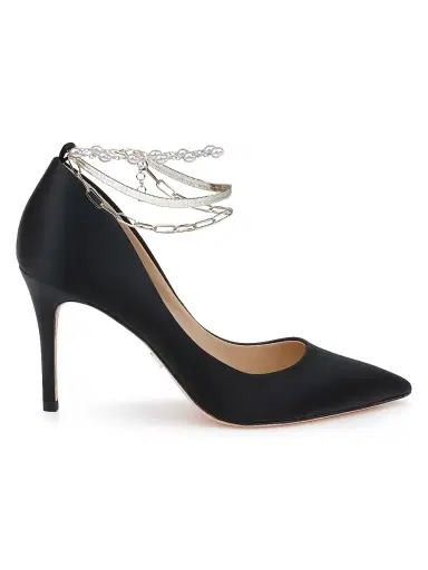BADGLEY MISCHKA Women's Verna 85MM Satin Pumps | Thumbnail 1 BADGLEY MISCHKA Women's Verna 85MM Satin Pumps | Thumbnail 1