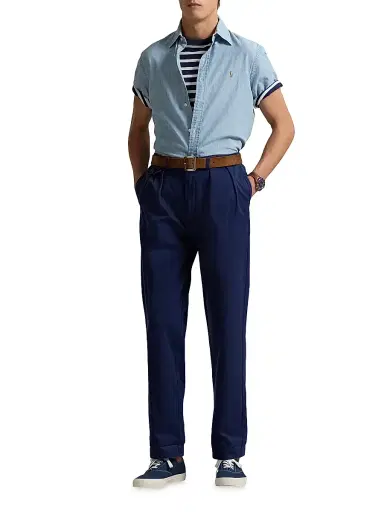 Polo Ralph Lauren Men's Classic-Fit Chambray Shirt - Light Indigo | Thumbnail 2 Polo Ralph Lauren Men's Classic-Fit Chambray Shirt - Light Indigo | Thumbnail 2