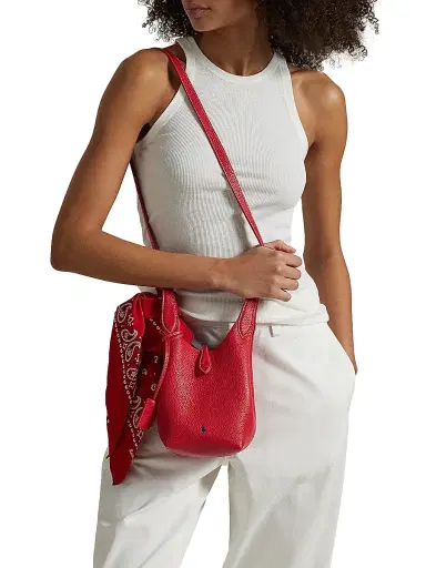 Polo Ralph Lauren Women's Play Leather Top Handle Bag - Cherry | Thumbnail 2 Polo Ralph Lauren Women's Play Leather Top Handle Bag - Cherry | Thumbnail 2