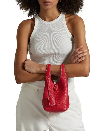 Polo Ralph Lauren Women's Play Leather Top Handle Bag - Cherry | Thumbnail 3 Polo Ralph Lauren Women's Play Leather Top Handle Bag - Cherry | Thumbnail 3