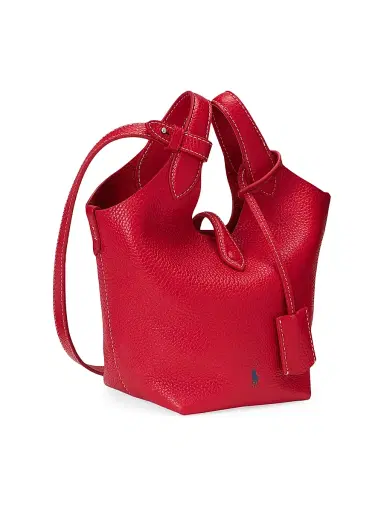 Polo Ralph Lauren Women's Play Leather Top Handle Bag - Cherry | Thumbnail 5 Polo Ralph Lauren Women's Play Leather Top Handle Bag - Cherry | Thumbnail 5