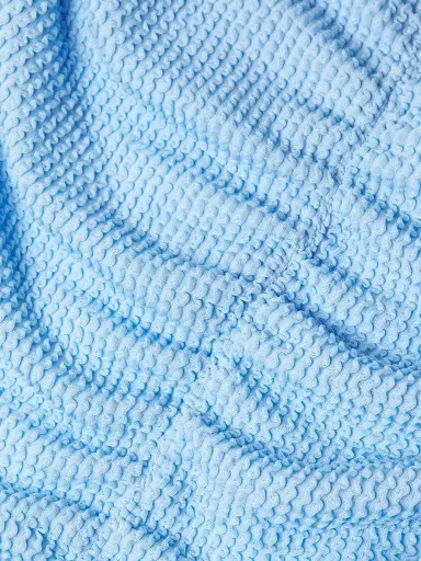 Milly Women's Textured Ruched Strapless One-Piece Swimsuit - Light Blue - Size Large | Thumbnail 6 Milly Women's Textured Ruched Strapless One-Piece Swimsuit - Light Blue - Size Large | Thumbnail 6