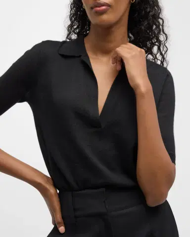 Gabriela Hearst Frank Cashmere Polo Top | Thumbnail 7 Gabriela Hearst Frank Cashmere Polo Top | Thumbnail 7