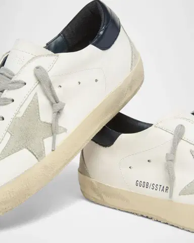 Golden Goose Men's Super-Star Leather Low-Top Sneakers | Thumbnail 5 Golden Goose Men's Super-Star Leather Low-Top Sneakers | Thumbnail 5