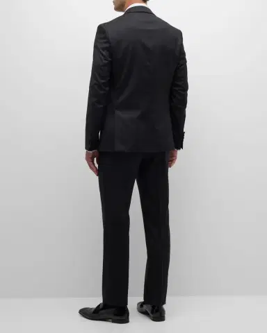 Paul Stuart Men's Wool Peak-Lapel Tuxedo | Thumbnail 3 Paul Stuart Men's Wool Peak-Lapel Tuxedo | Thumbnail 3