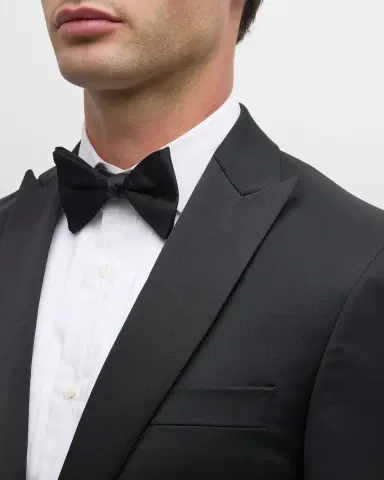 Paul Stuart Men's Wool Peak-Lapel Tuxedo | Thumbnail 6 Paul Stuart Men's Wool Peak-Lapel Tuxedo | Thumbnail 6