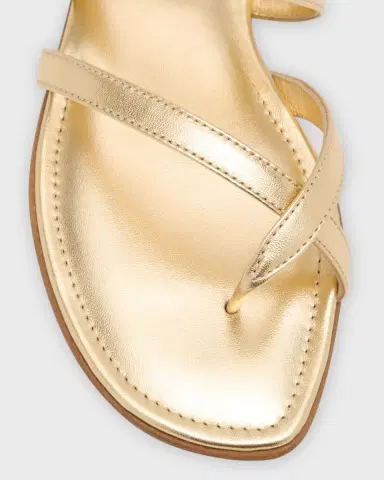 Manolo Blahnik Susa Metallic Crisscross Flat Sandals | Thumbnail 7 Manolo Blahnik Susa Metallic Crisscross Flat Sandals | Thumbnail 7