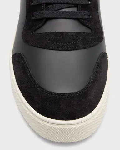 Burberry Men's Stevie Leather and Check Low-Top Sneakers | Thumbnail 6 Burberry Men's Stevie Leather and Check Low-Top Sneakers | Thumbnail 6