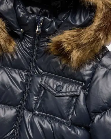 Moncler Kid 's Quilted Puffer Faux Fur Jacket, Size 3M-3 | Thumbnail 3 Moncler Kid 's Quilted Puffer Faux Fur Jacket, Size 3M-3 | Thumbnail 3