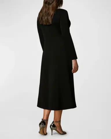 Marina Rinaldi Gabrielle Long-Sleeve A-Line Knit Midi Dress | Thumbnail 4 Marina Rinaldi Gabrielle Long-Sleeve A-Line Knit Midi Dress | Thumbnail 4