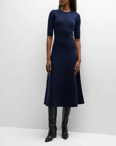Gabriela Hearst Seymore Cashmere Blend Midi Dress | Thumbnail 2 Gabriela Hearst Seymore Cashmere Blend Midi Dress | Thumbnail 2