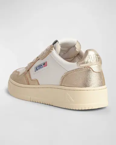 Autry Medalist Low-Top Bicolor Leather Sneakers | Thumbnail 3 Autry Medalist Low-Top Bicolor Leather Sneakers | Thumbnail 3